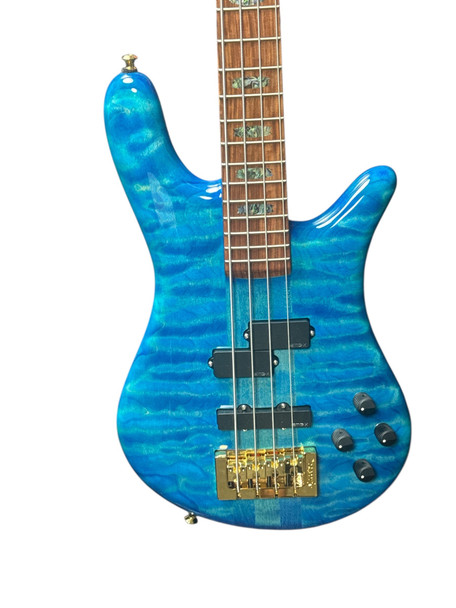 Spector USA NS-2, Bahama Blue Gloss 4 String Bass At Bass Central