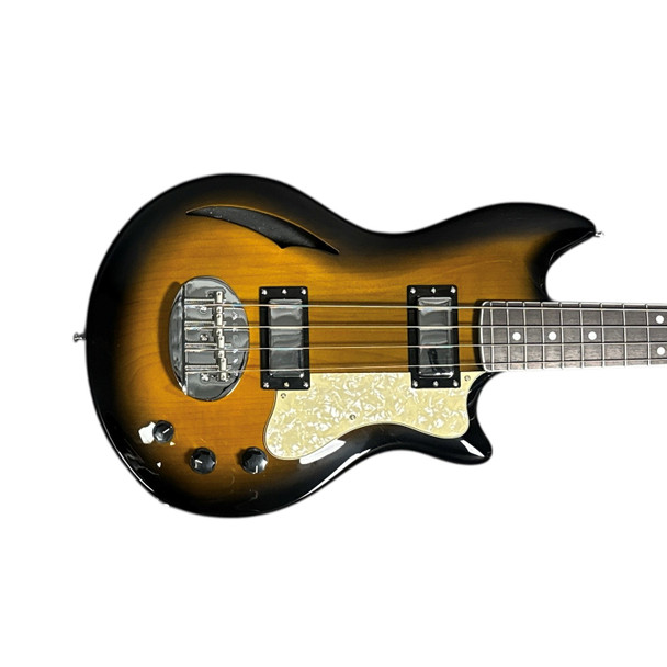 Lakland Skyline HB-30 Short Scale Hollow Body, Sunburst 4 String Bass At 
Bass Central