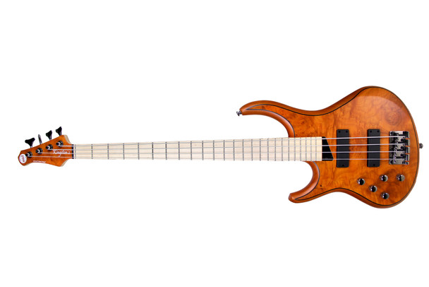 MTD Kingston Z-4 (V2), LEFTY Satin Amber with Maple 4 String Bass At Bass Central