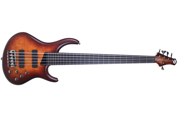 MTD KZX 5 (V2), Dark Cherry Burst / FL-LINED EBONY 5 String Fretless Bass At Bass Central