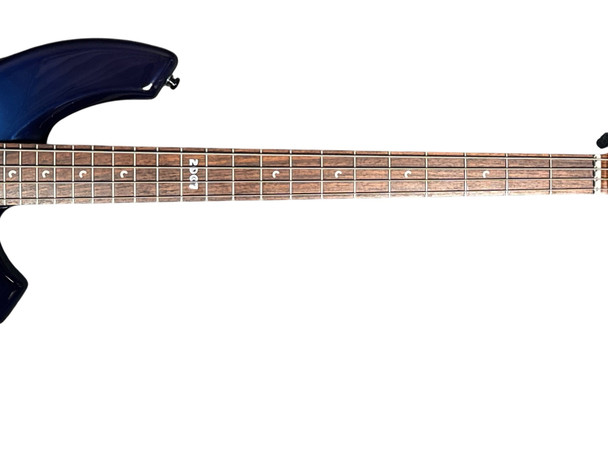 Ernie Ball Music Man Bongo 4 HH/Piezo, LTD 2007 Blue Dawn 4 String Bass At Bass Central