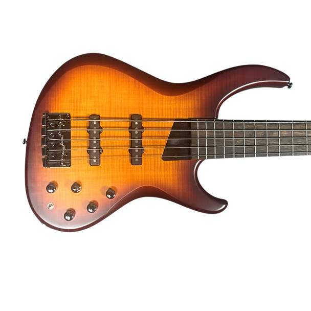 MTD Kingston Saratoga 5 Deluxe (V2), Deep Cherry Burst /Laurel  5 String Bass At Bass Central