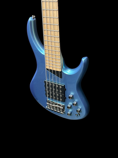 MTD Kingston Super 5 (V2), "Super Blue" / Maple 5 String Bass At Bass Central