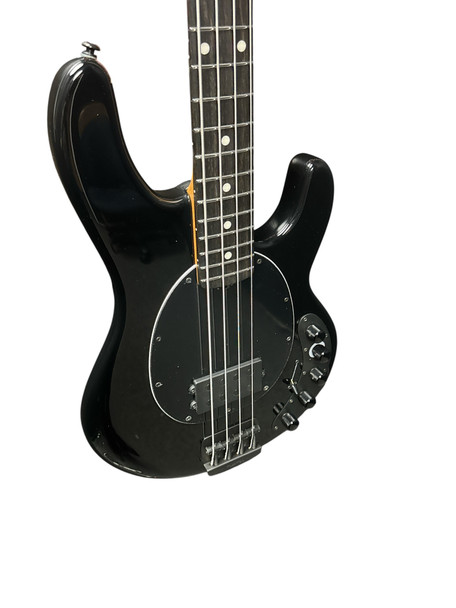 Ernie Ball Music Man StingRay 4 "DarkRay", Obsidian Black / Ebony 4 String Bass At Bass Central