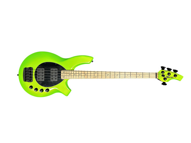 Ernie Ball Music Man Bongo 4 HH, Mantis Green / Maple 4 String Bass At Bass Central