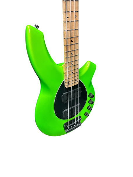 Ernie Ball Music Man Bongo 4 HH, Mantis Green / Maple 4 String Bass At Bass Central