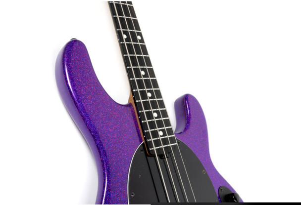 Ernie Ball Music Man StingRay 4 "DarkRay", Plasma Purple / Ebony  4 String Bass At Bass Central