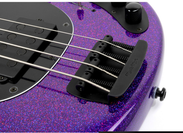 Ernie Ball Music Man StingRay 4 "DarkRay", Plasma Purple / Ebony  4 String Bass At Bass Central