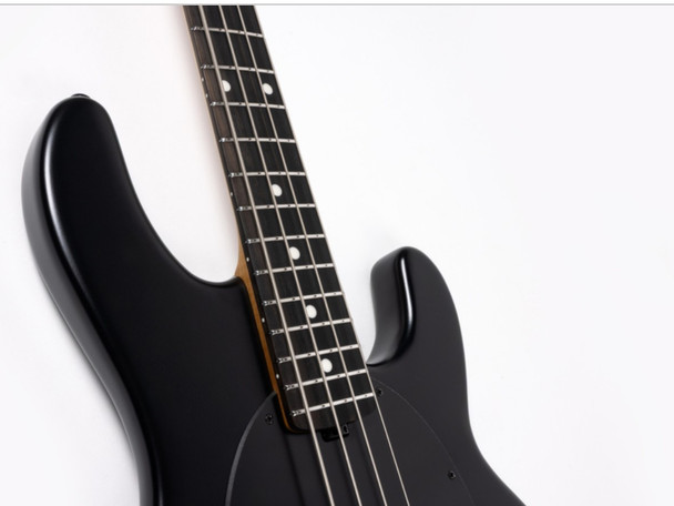 Ernie Ball Music Man StingRay 4 "DarkRay", NEW COLOR Stealth Black / Ebony  4 String Bass At Bass Central