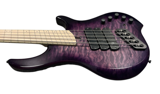Dingwall, Combustion, 5 string, fanned frets, sheldon dingwall, ultra violet maple, emg