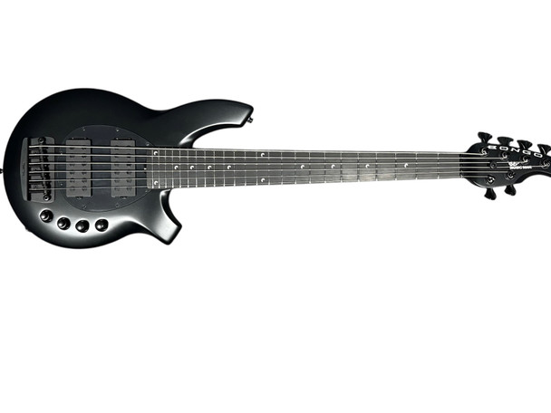 Ernie Ball Music Man Bongo 6 HH, Stealth Black/ Ebony 6 String Bass At Bass Central