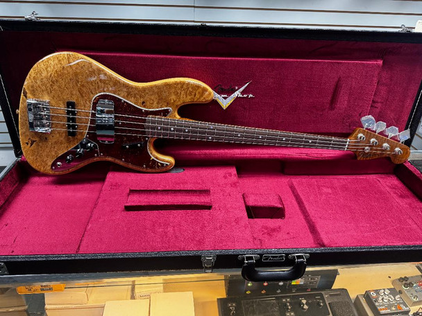 Fender Custom Shop NOS Artisan J Bass, Flame Maple Burl/Rosewood 4 String Bass At Bass Central