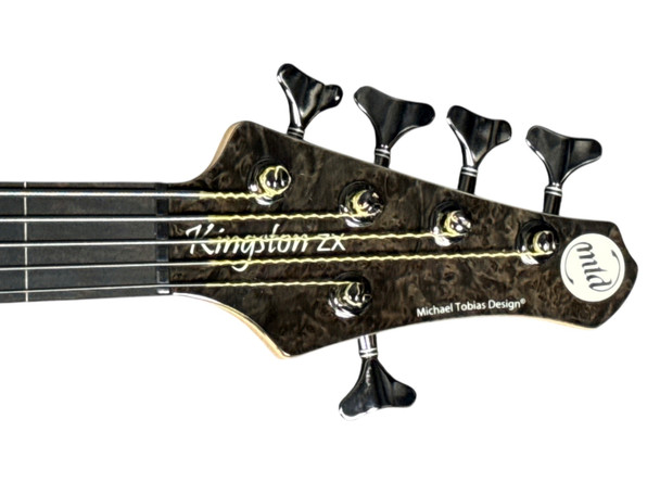 MTD Kingston KZX 5 (V1) FRETLESS LINED Mocha / Ebanol, USA Bartolini  5 String Bass At Bass Centralv