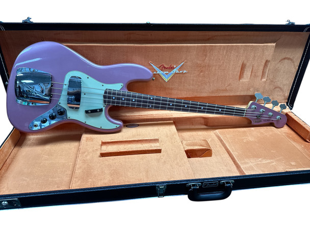Fender Custom Shop Journeyman 1965 J Bass, Faded Burgundy Mist/Rosewood  4 String Bass At Bass Central