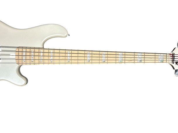 Lakland Skyline 55-02 Custom White/Maple 5 String Bass At Bass Central
