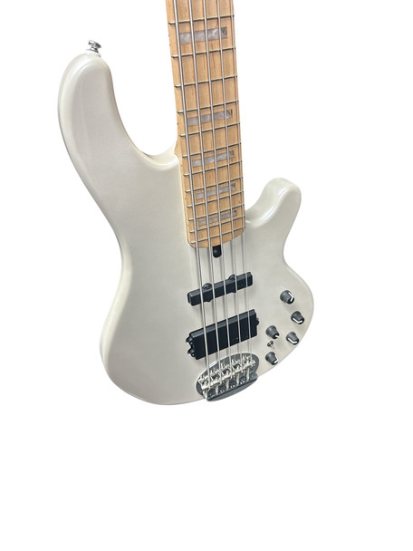 Lakland Skyline 55-02 Custom White/Maple 5 String Bass At Bass Central