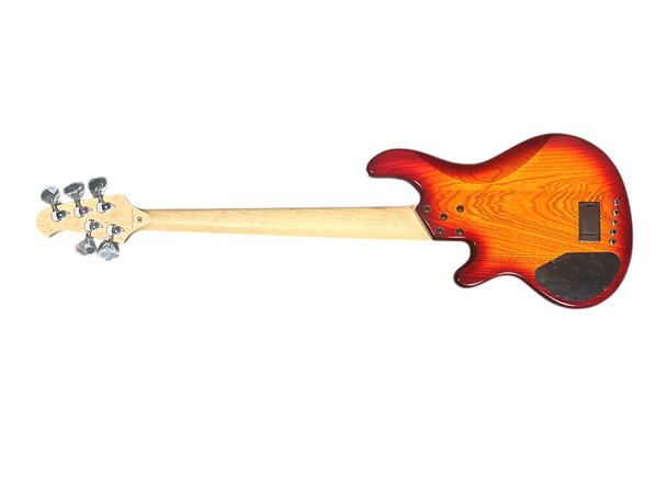 Lakland Skyline 55-02 Deluxe, Honey Burst Quilt Maple Top 5 String Bass At Bass Central