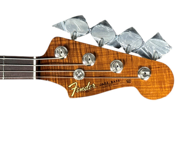 Fender Custom Shop NOS Artisan J Bass, Flame Maple Burl/Rosewood Headstock front