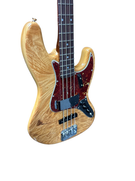 Fender Custom Shop NOS Artisan J Bass, Flame Maple Burl/Rosewood Front angle left