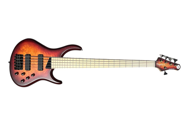 MTD KZX 5 (V2), Dark Cherry Burst / Maple/ USA Bartolini Electronics 5 String Bass At Bass Central