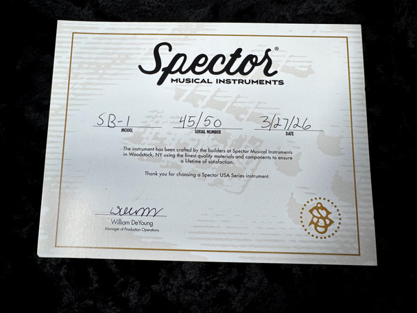 Spector USA SB1 LTD, #45 Of 50 Produced , Black Walnut/Pau Ferro  4 String Bass Central