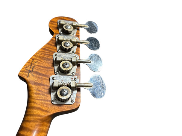Fender Custom Shop 1964 RELIC  Artisan J Bass, Honeyburst Flame Maple Burl/Rosewood  4 String Bass At Bass Central