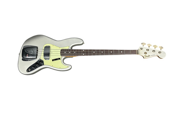 Fender Custom Shop 1965 Journeyman J Bass, Faded Inca Silver/Rosewood Front Full