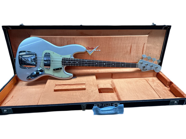 Fender Custom Shop 1965 Journeyman J Bass, Faded Inca Silver/Rosewood Bass In Case