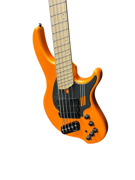 Dingwall NG-3 (5), Lamborghini Orange/ Maple 5 String Bass At Bass Central