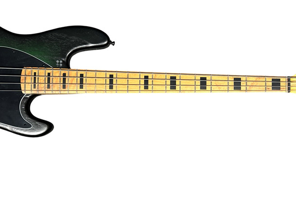 Sandberg Cal. TM-4 Superlight, Green Burst with Roasted Maple/ Roasted BEM FB 4 String Bass At Bass Central