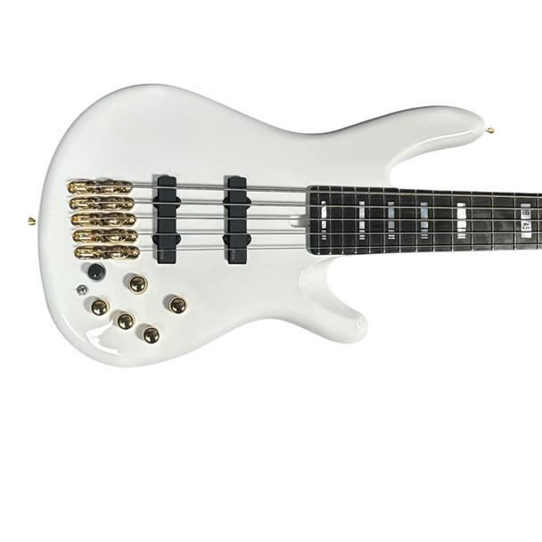 Yamaha Nathan East Signature 5, White / Ebony  5 String Bass At Bass Central