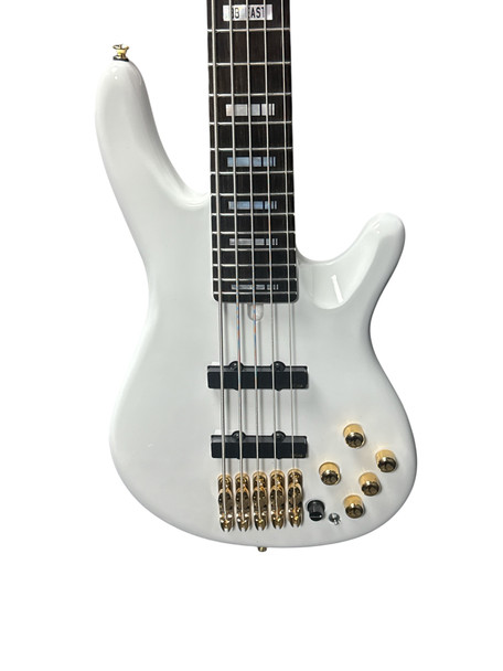 Yamaha Nathan East Signature 5, White / Ebony  5 String Bass At Bass Central