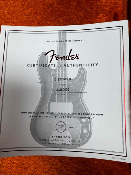 Fender James Jamerson Signature 1962 Precision Bassr 3TSB Rosewood Fingerboard 4 String Bass At Bass Central