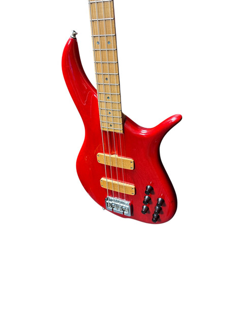 F BASS BN4 Red, Maple Fingerboard 4 String Bass At Bass Central