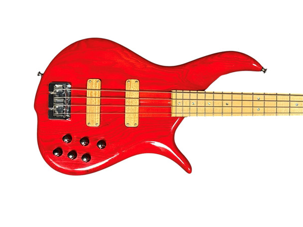 F BASS BN4 Red, Maple Fingerboard 4 String Bass At Bass Central