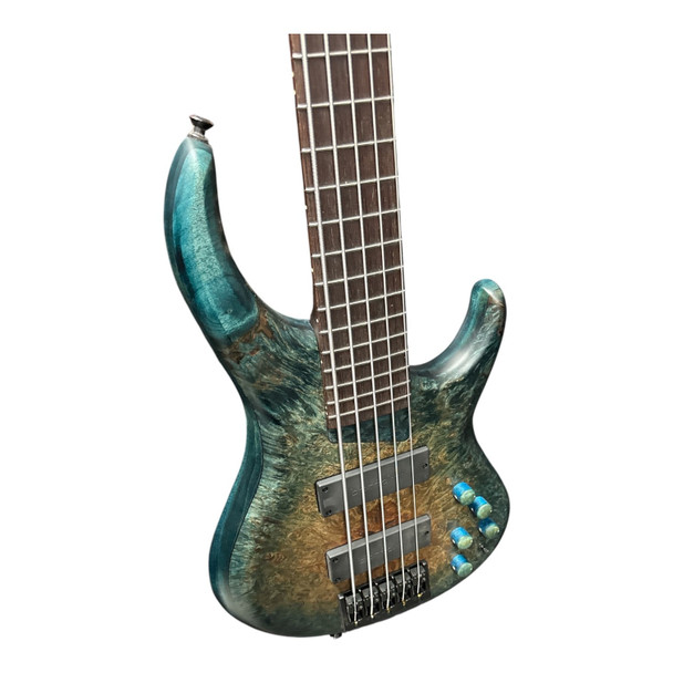MTD (USA) 535-24, Blue Burst /WENGE NECK/FB 5 String Bass At Bass Central