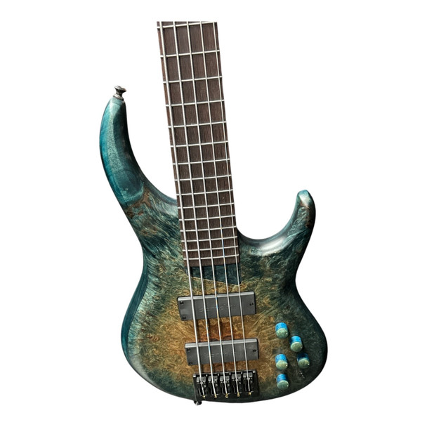 MTD (USA) 535-24, Blue Burst /WENGE NECK/FB 5 String Bass At Bass Central