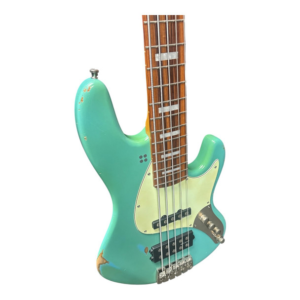 Sandberg California TM-5, Hardcore Aged Roquefort Blue / Pau Ferro 5 String Bass At Bass Central
