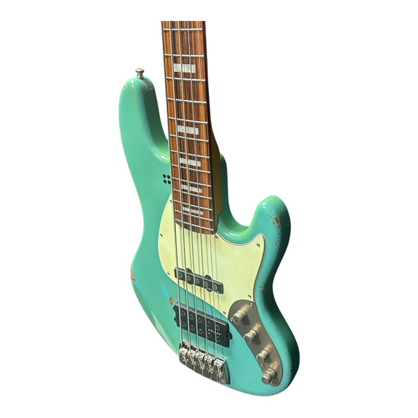 Sandberg California TM-5, Hardcore Aged Roquefort Blue / Pau Ferro 5 String Bass At Bass Central