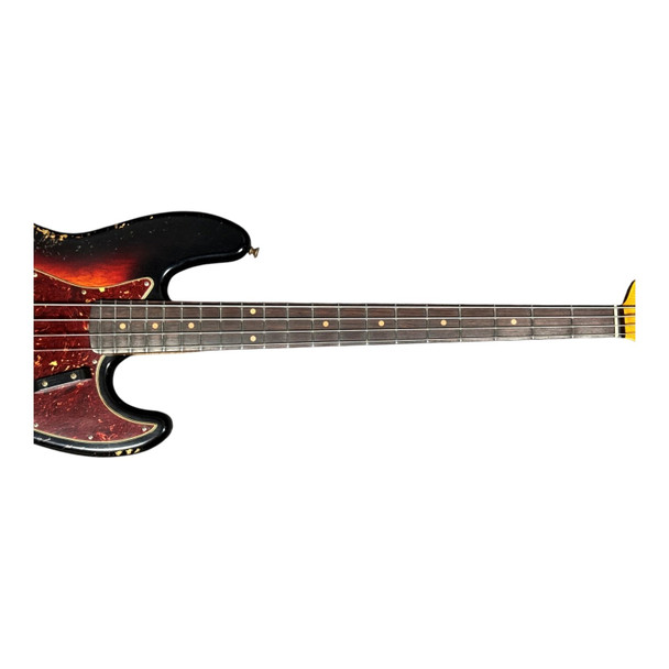 Fender Custom Shop Time Machine Heavy Relic 1961 Jazz Bass, Faded Bleached 3 Tone Sunburst /Rosewood 4 String Bass At Bass Central
