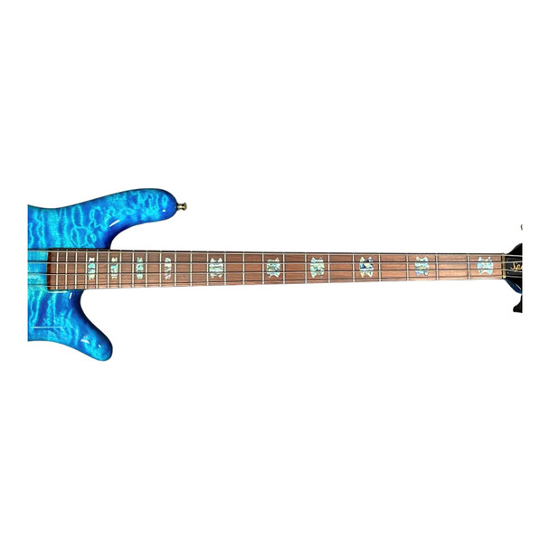 Spector USA NS-2, Bahama Blue Gloss / Pau Ferro 1.5 Nut 8 LBS 4 String Bass At Bass Central