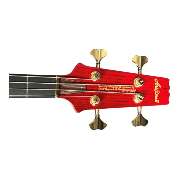 Aria Pro II SB-1000, Paduak Red with Ebony 4 String Bass At Bass Central