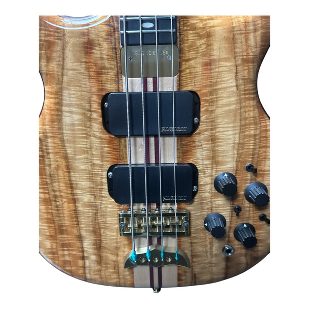 Alembic Stanley Clark Signature Standard, Primavera Top/Ebony/Amber 4 String Bass At Bass Central