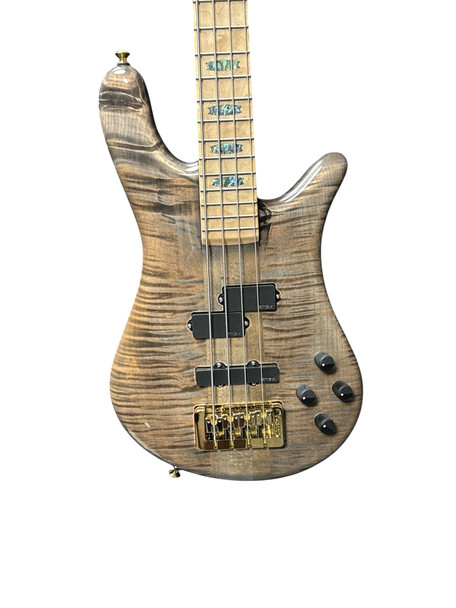 Spector USA NS-2, Super Faded Black GLOSS, Birdseye Maple Front Upright