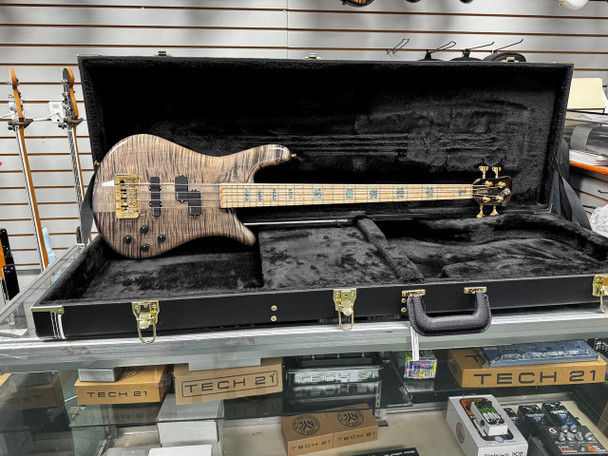 Spector USA NS-2, Super Faded Black GLOSS, Birdseye Maple Bass In Case