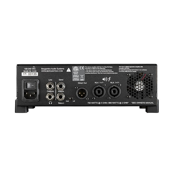 Bergantino Forte-D (700 Watt) Bass Amplifier At Bass Central