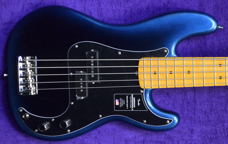 Fender AM Pro II P-Bass (5), Dark Night / Maple 5 String Bass At Bass Central