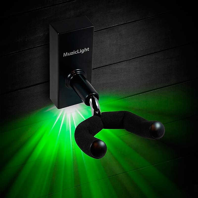 Osiamo MuzicLight Guitar/Bass Wall Hanger with Green LED's