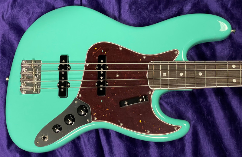 Fender American Vintage II 1966 Jazz, Seafoam Green / Rosewood 4  String Bass At Bass Central