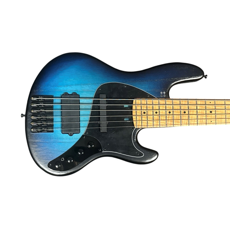 Sandberg Cal. TM-6 SuperLight, Blueburst Matte with Roasted Maple  6 String Bass At Bass Central